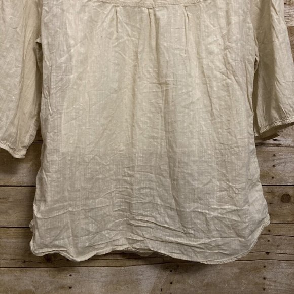 Avenue Size 18 20 Blouse The Magnolia Light Yellow Cotton Ruffled Button Front - Picture 11 of 11